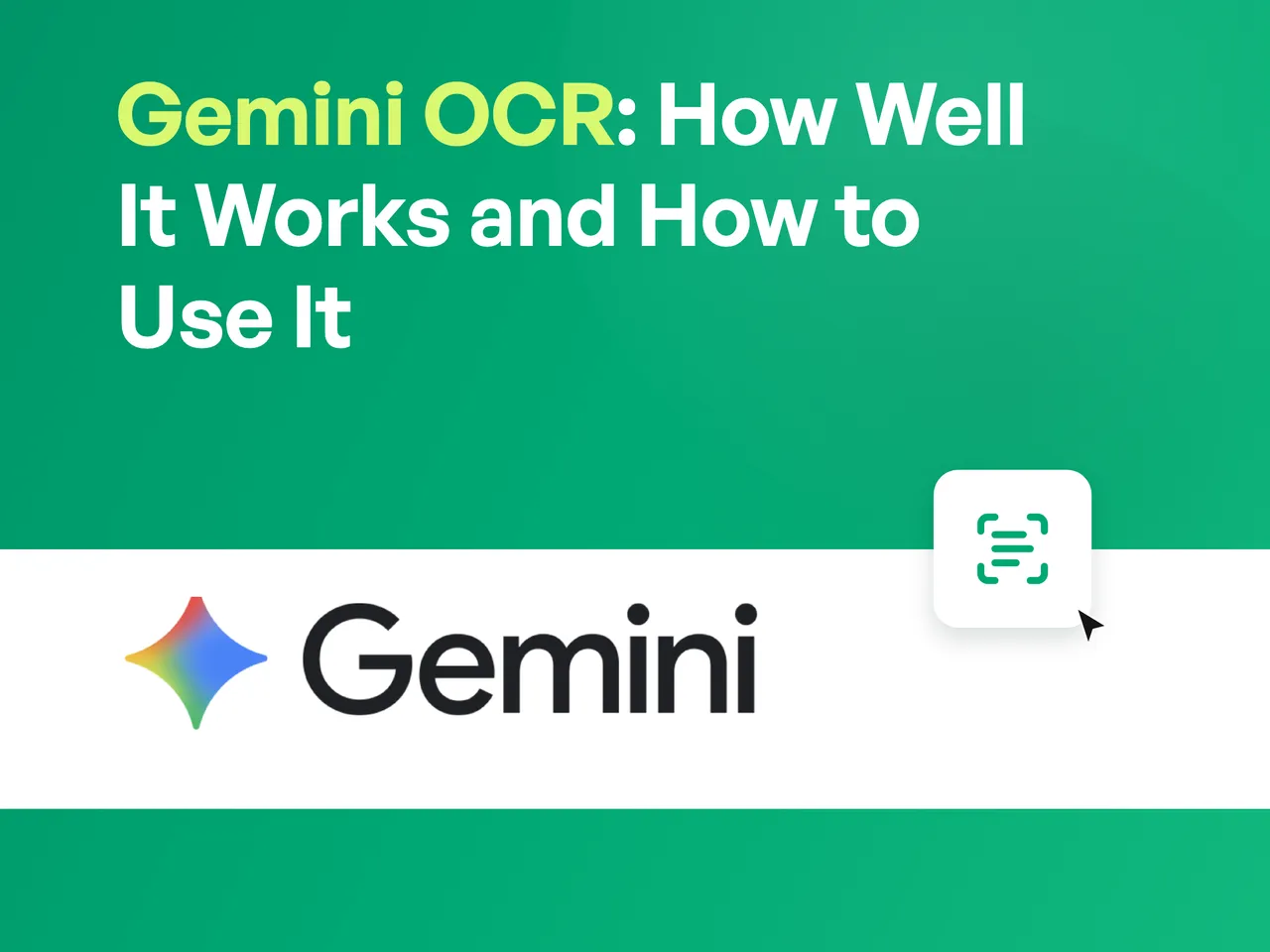 Gemini logo under a scan icon — cover for a deep dive on using Gemini as an OCR engine